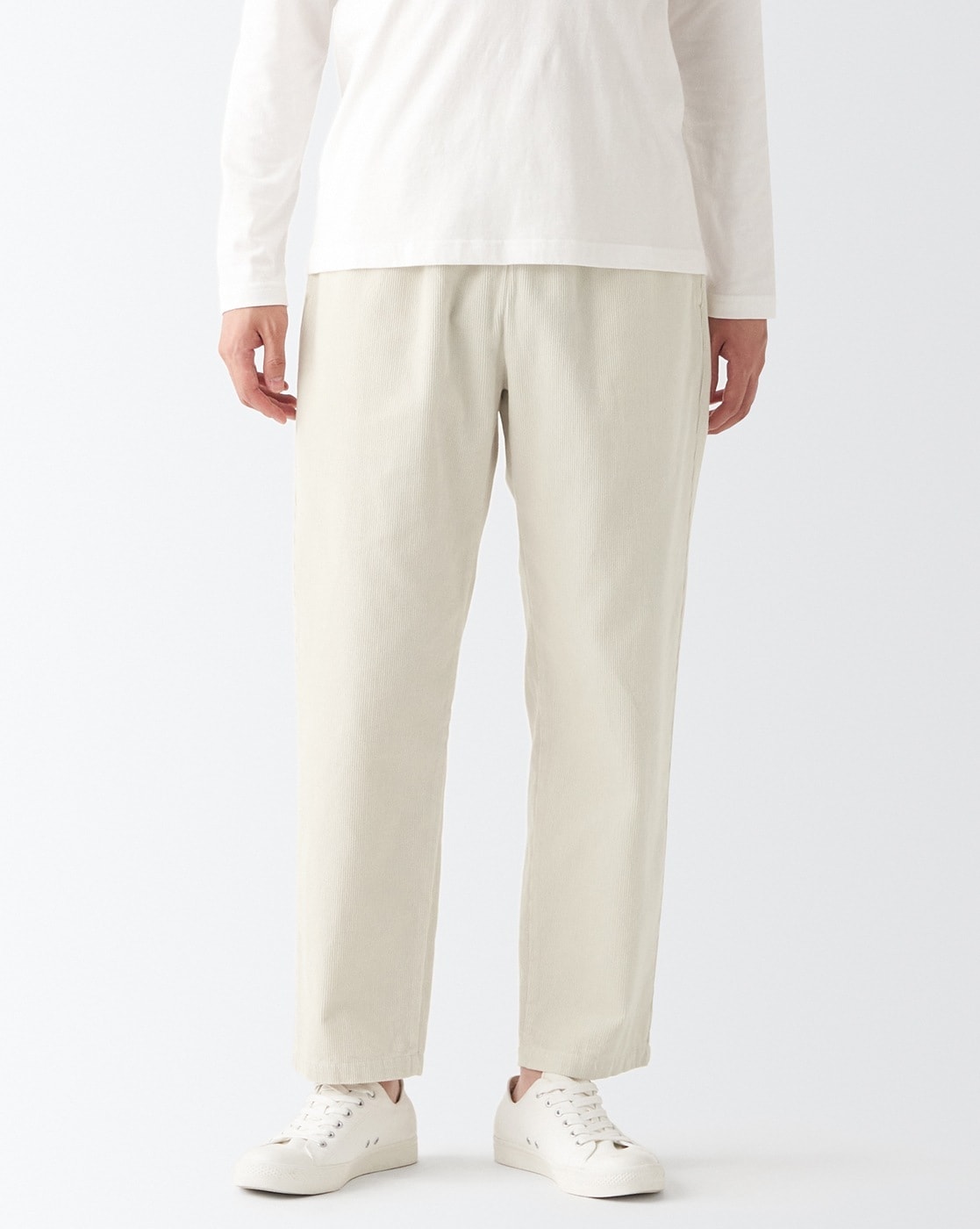 Buy Off White Trousers & Pants for Men by MUJI Online | Ajio.com
