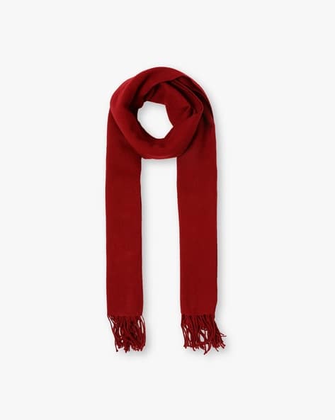 Winter Shawl with Fringed Hem