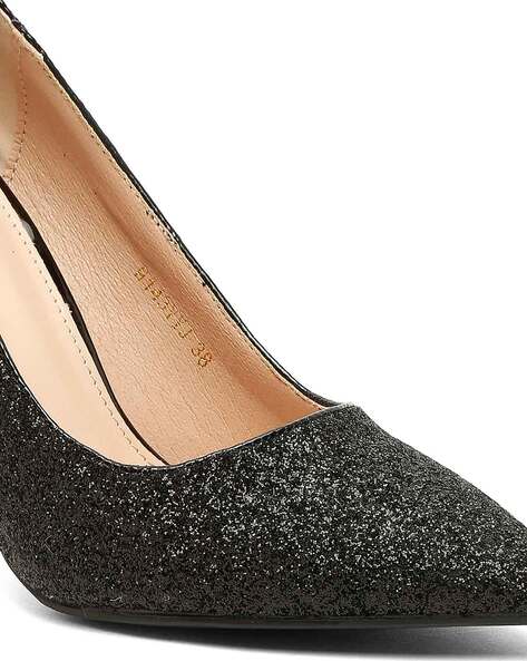 Embellished Glitter Strappy Court Heels | Nasty Gal
