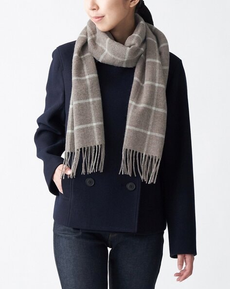 Checked Wool Scarf Price in India