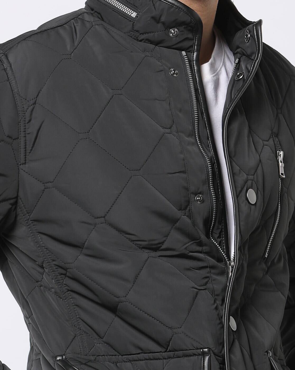 Buy JOHN PLAYERS Quilted Slim Fit Jacket with  Online | Ajio.com