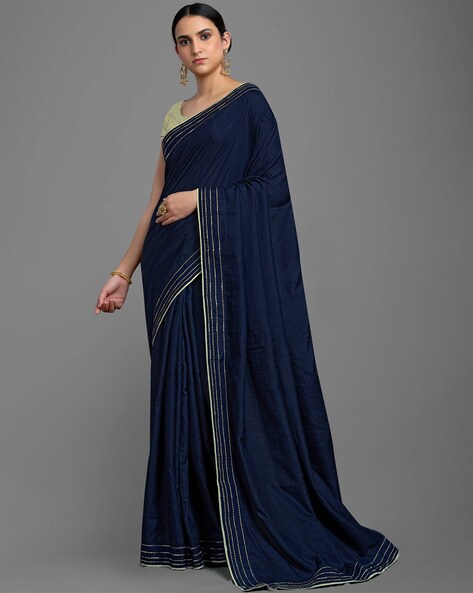 Buy Navy Sarees for Women by SHAILY Online