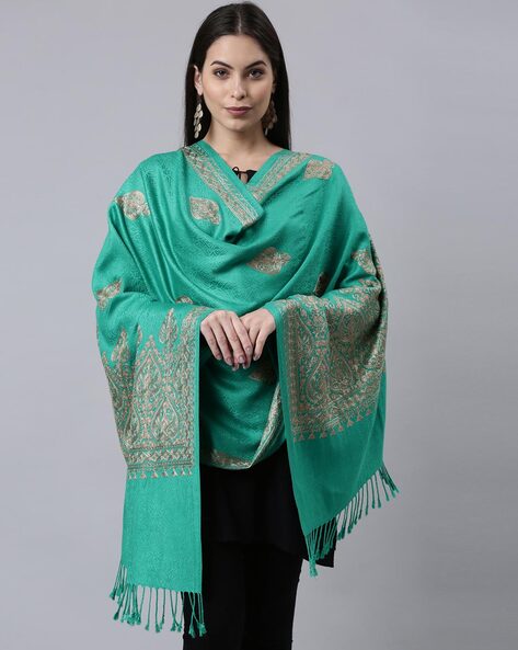 Knitted Shawl with Tassels Price in India