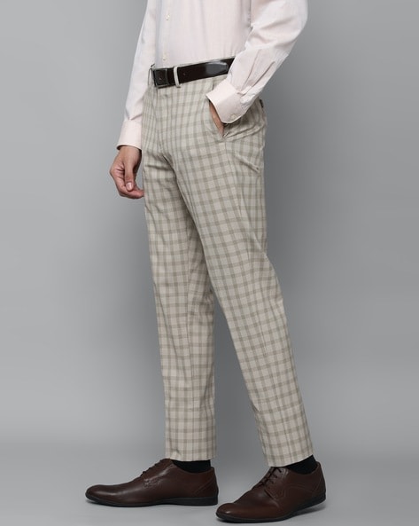 Buy Jainish Men's Beige Tartan Checked Formal Trousers ( FGP 271 Beige )  Online at Best Price | Distacart