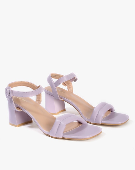 Aldo Two Part Shoe with Ankle Strap in Lilac | Lavender heels, Black high  heels, Heels