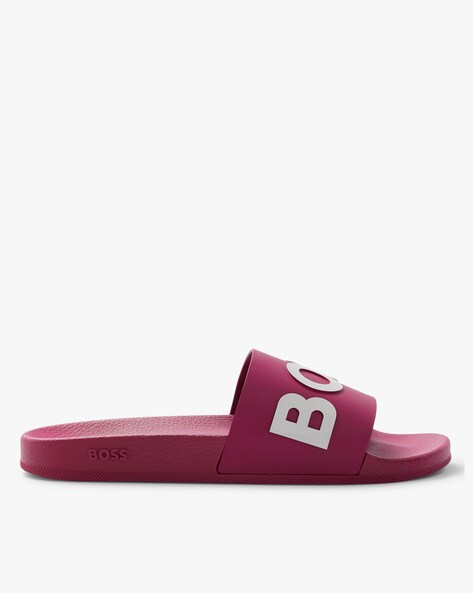 Womens pink hugo boss sliders new arrivals