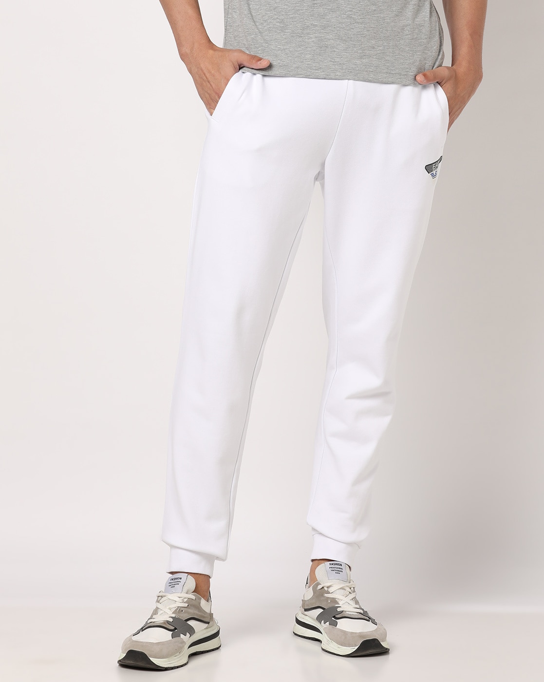 armani pants white