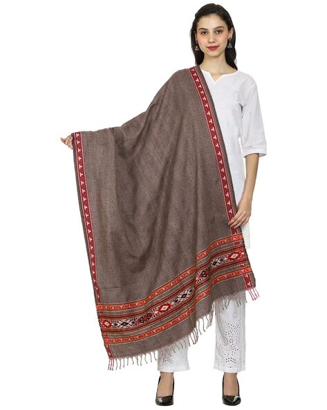 Knitted Shawl with Fringes Price in India