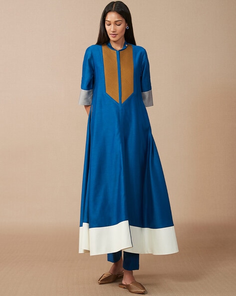Buy Online Indigo Flared Kurta at best price  GEO INDI18153SS22INDIGO