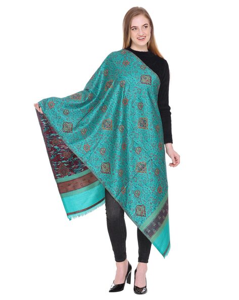 Woven Stole with Fringes Hem Price in India