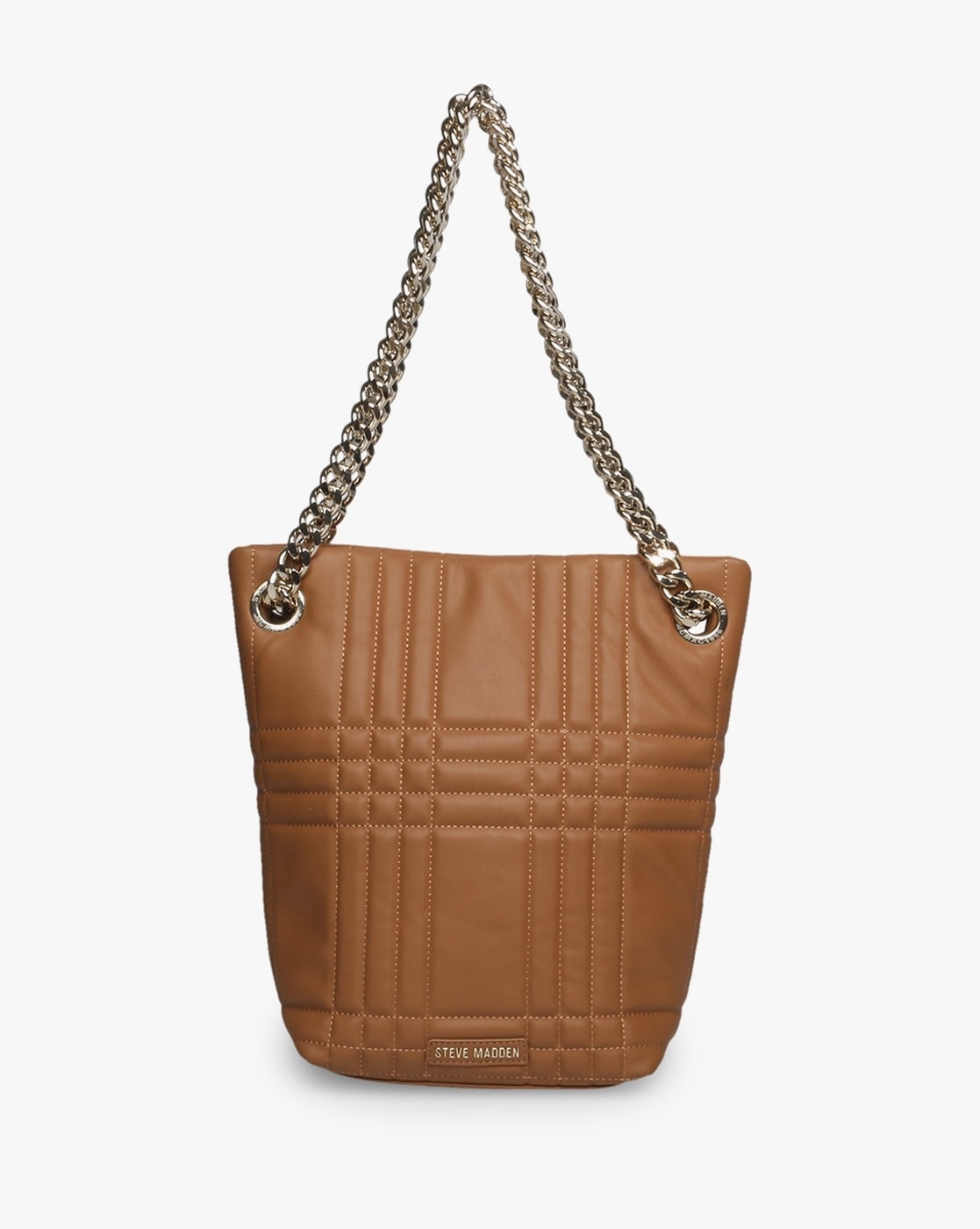 Patent leather tote Steve Madden Camel in Patent leather - 29656521