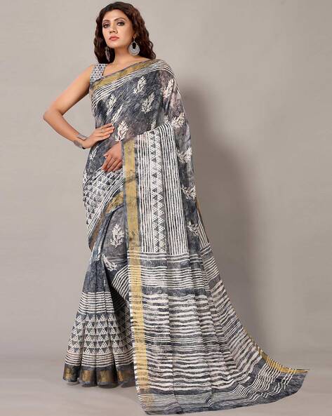 Buy Black Sarees for Women by AARRAH Online | Ajio.com