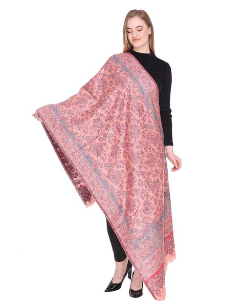 Paisley Woven Stole with Fringes Hem Price in India
