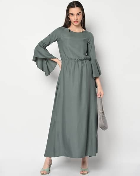 Round-Neck Fit & Flare Dress