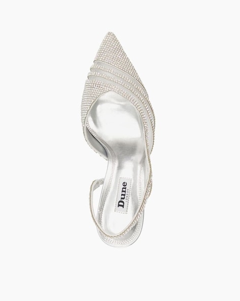 Dune silver 2025 sandals sale