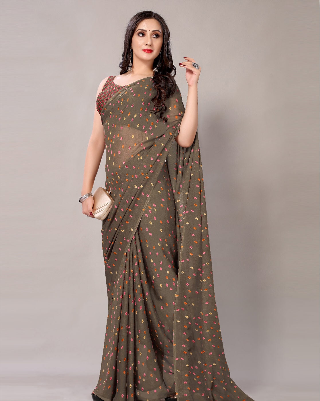 Buy Pink Sarees for Women by WILORI Online | Ajio.com