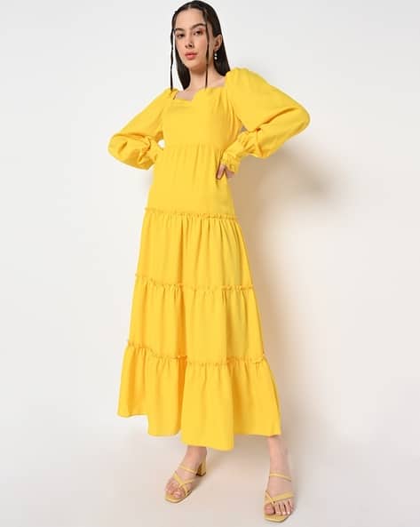 Buy Yellow Dresses for Women by Ak Fashion Online | Ajio.com