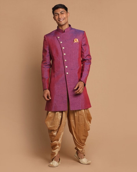 Indo western sherwani deals with dhoti