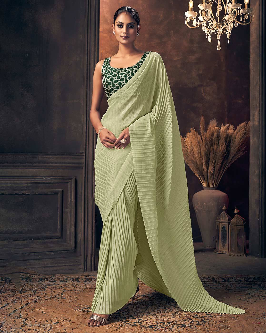 Buy Green Sarees for Women by SHAILY Online
