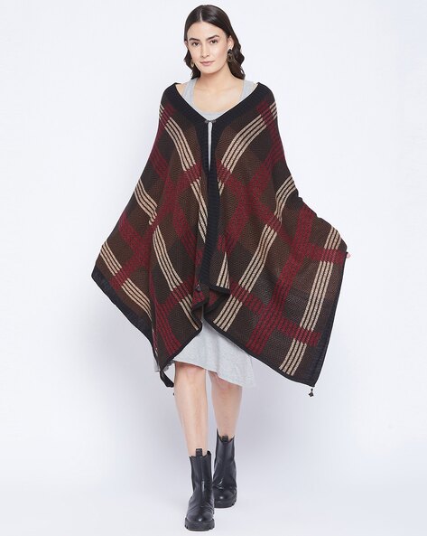Checked Knitted Shawl Price in India