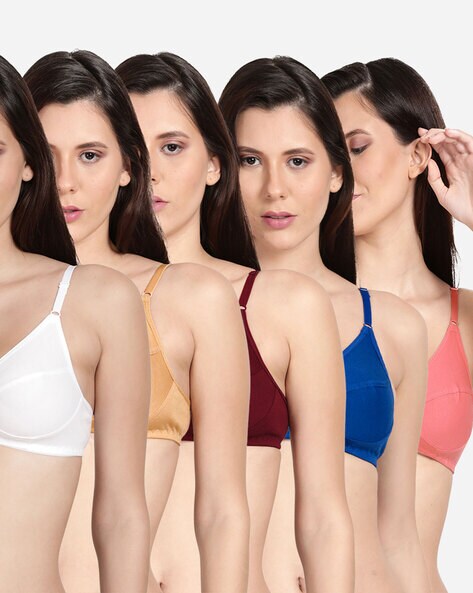Pack of 5 Non-Wired T-Shirt Bras