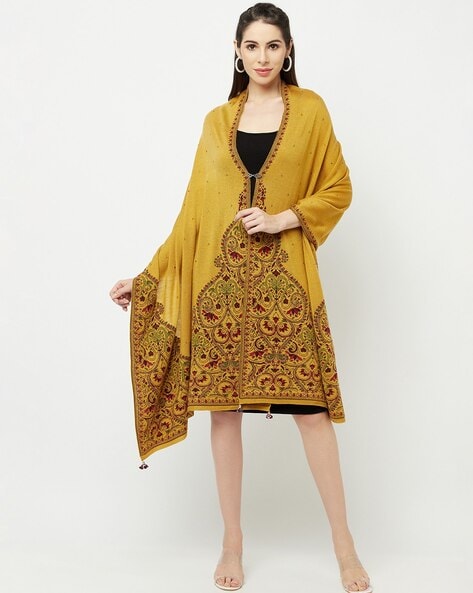 Floral Print Knitted Shawl Price in India