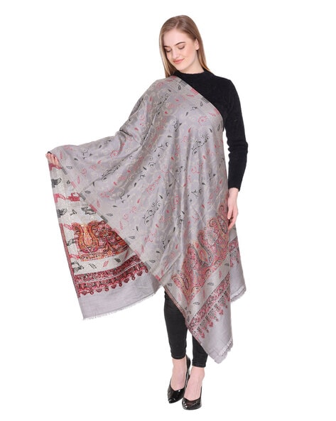 Woven Stole with Fringes Hem Price in India