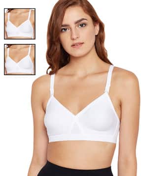 solid cotton bra