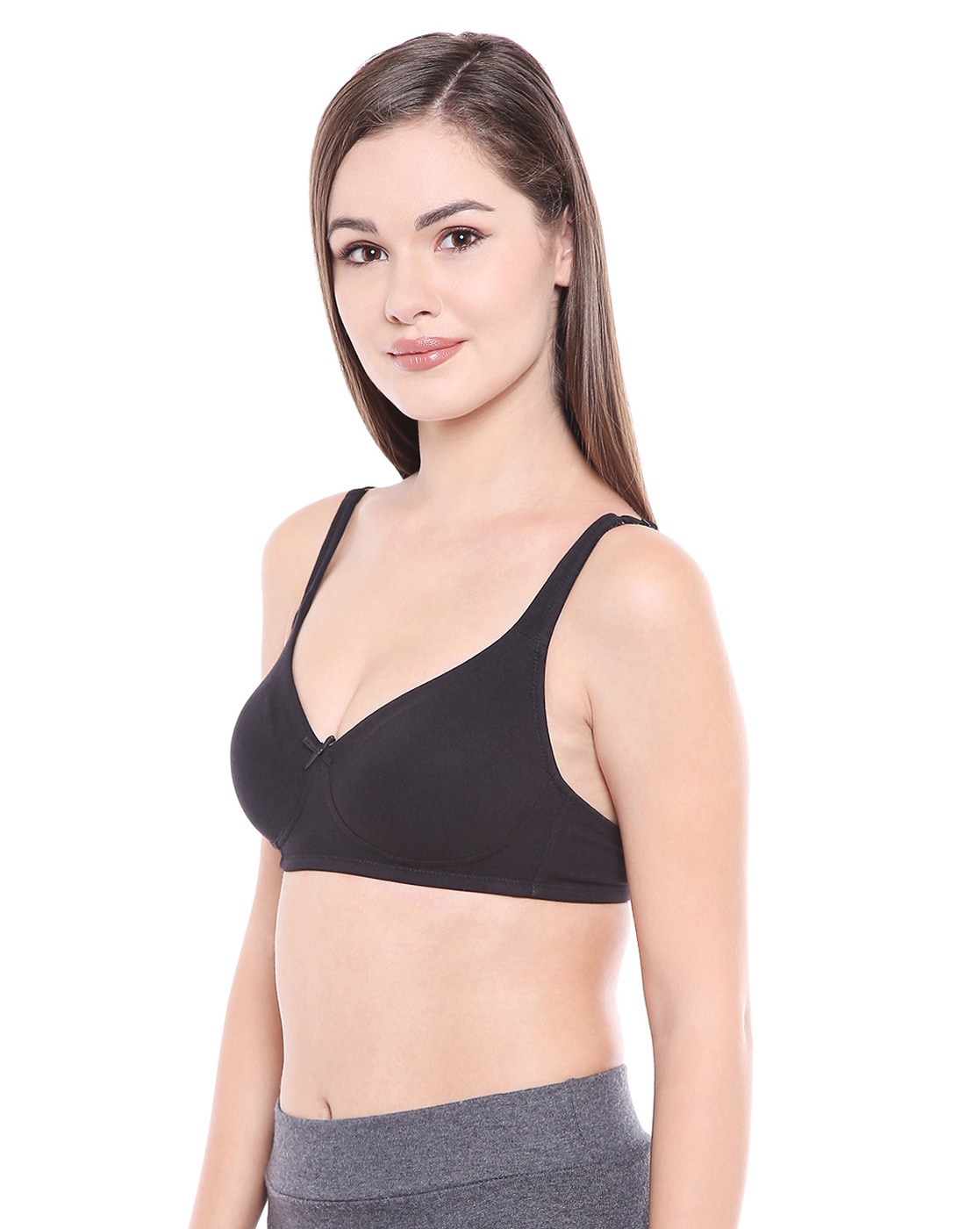 Buy Bodycare Women Pack Of 3 Black Solid T Shirt Bra 5554B - Bra for Women  7944657