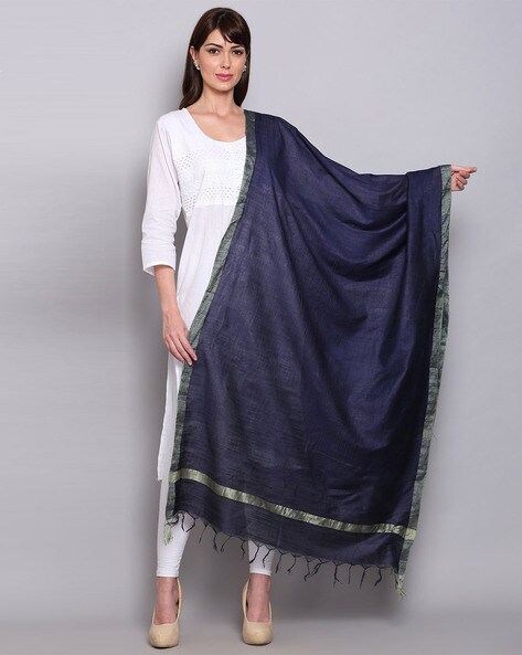 Pack of 2 Dupattas with Contrast Border Price in India