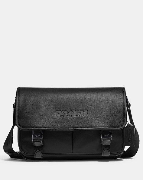 Coach mens leather messenger on sale bag