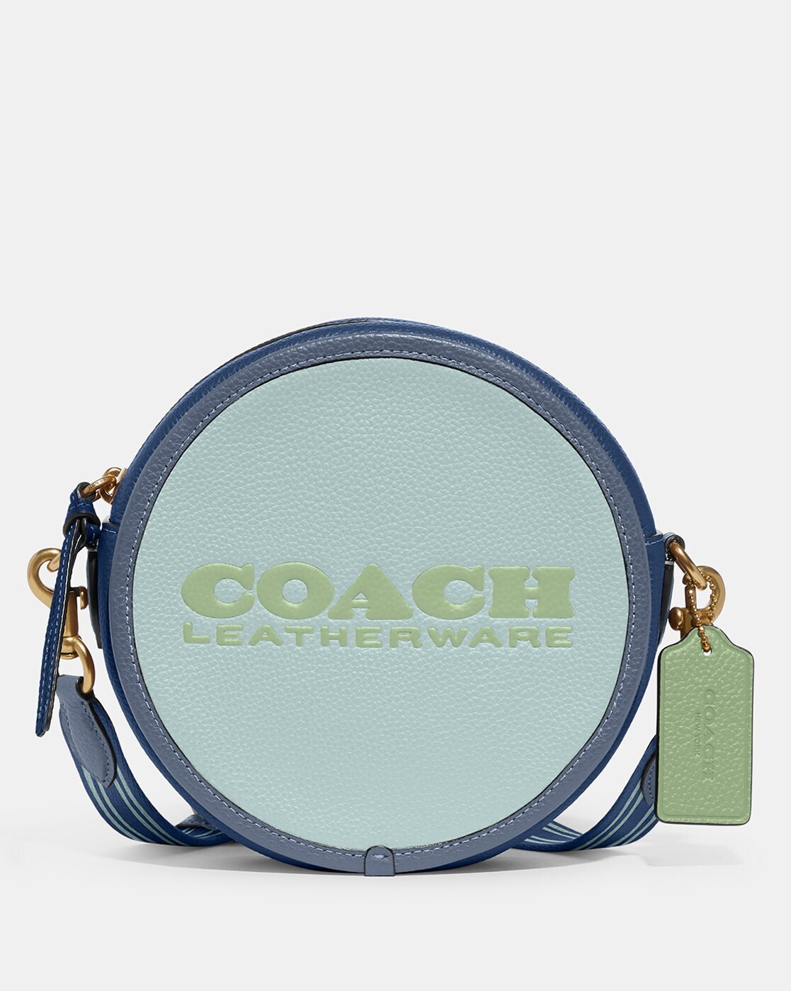 COACH Metallic Leather Round Coin Case - Macy's