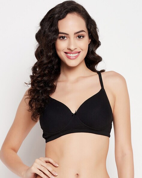 Buy Padded Non-Wired T-Shirt Bra In Black Online India, Best
