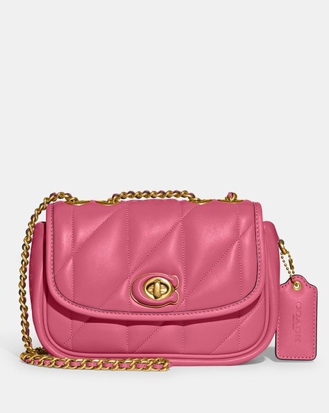 Buy Coach Quilted Pillow Madison Shoulder Bag 18 | Petunia Color Women |  AJIO LUXE