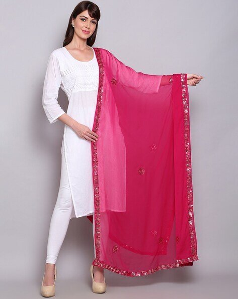 Embellished Silk Dupatta Price in India