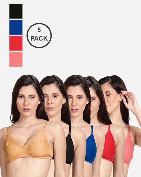 Buy Lady Lyka Multicolor Non Wired Padded T-Shirt Bra (Pack Of 2) for Women  Online @ Tata CLiQ