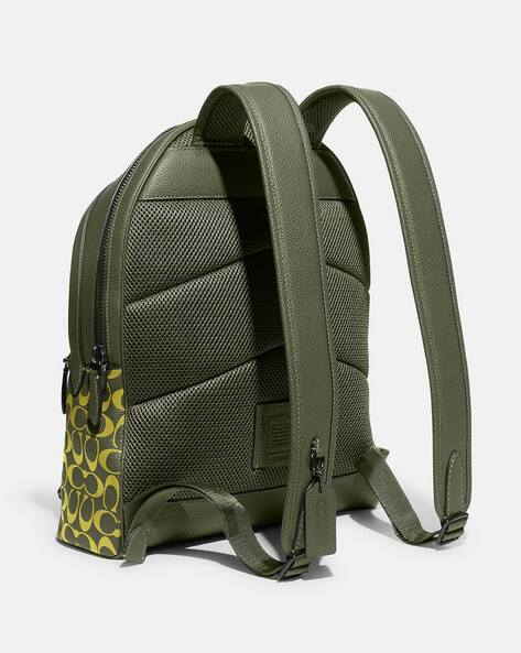 Coach olive clearance green backpack