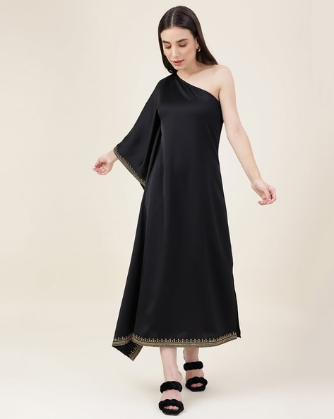 Matteau Voluminous One Shoulder Dress - Black – The Frankie Shop
