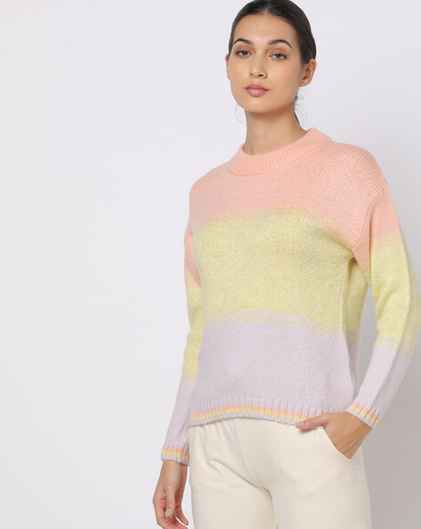 Pastel colour block jumper best sale