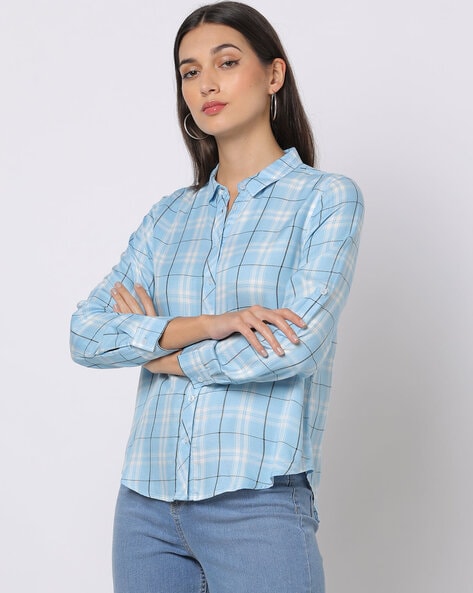 Buy Blue Shirts for Women by DNMX Online Ajio