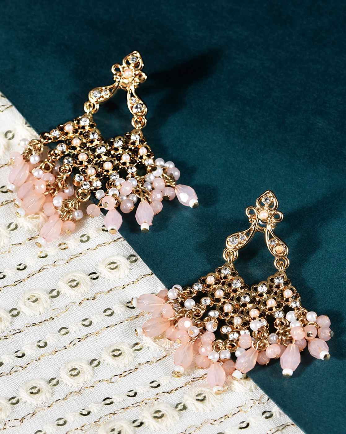 Buy Dream Lotus Drop Earrings in Pink Enamel Online in India  Zariin