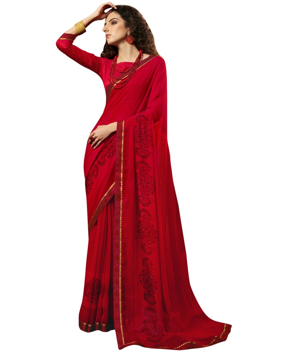 Buy Multicoloured Sarees for Women by HIRVA Online | Ajio.com
