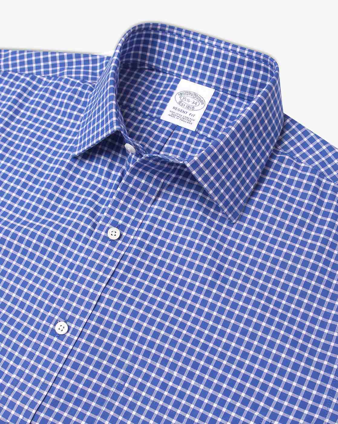 Blue Crosshatch Slim Fit Dress Shirt