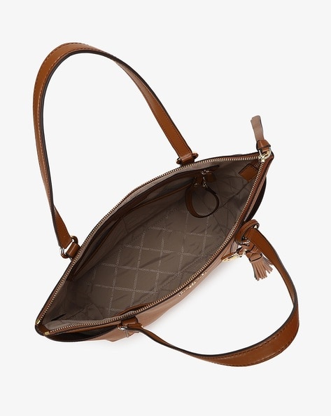 Sullivan Large Saffiano Leather Top-Zip Tote Bag