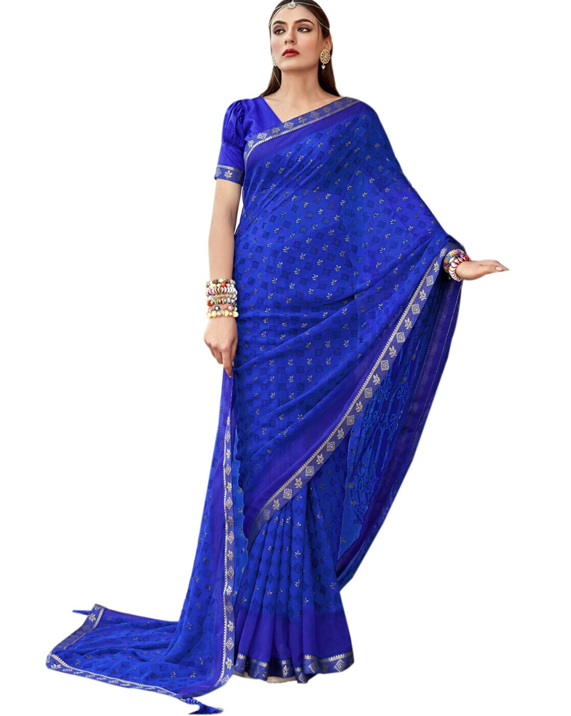 Buy Blue Sarees for Women by RACHNA Online | Ajio.com