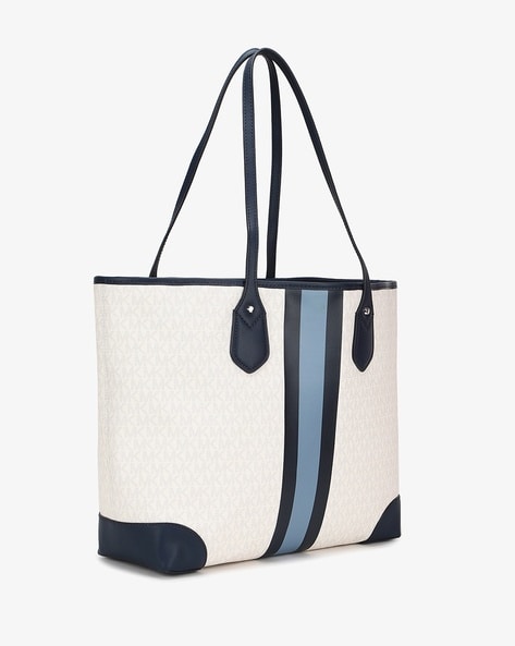 Eva Large Logo Stripe Tote Bag