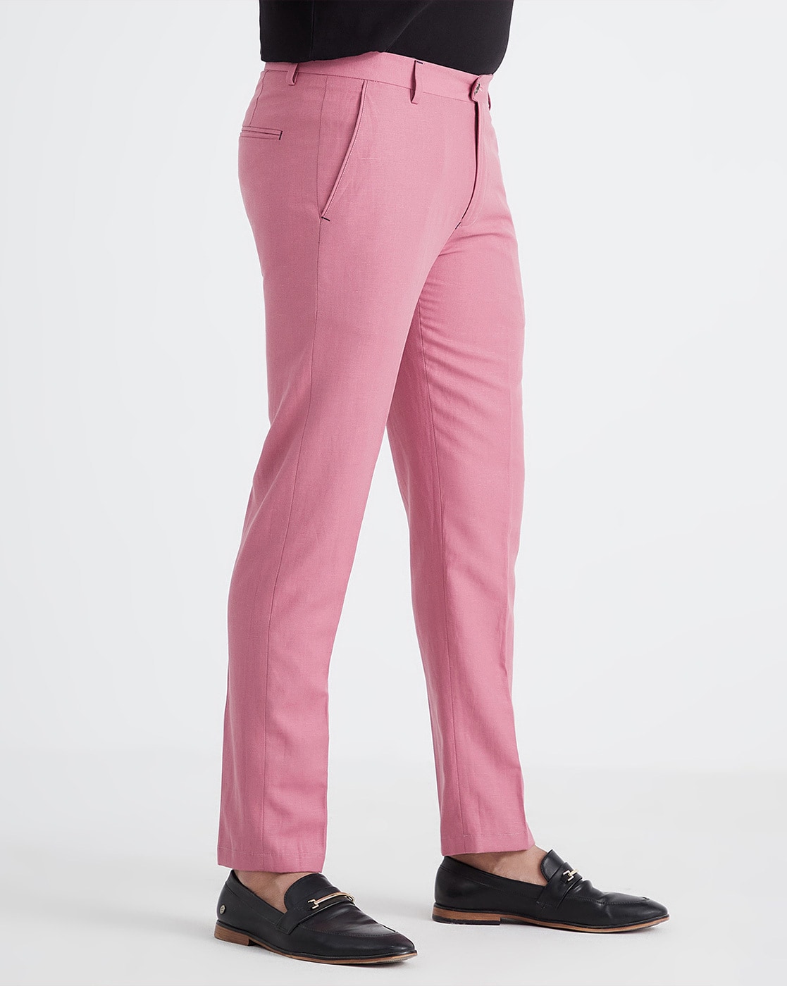 ASOS DESIGN skinny wool mix suit pants in pastel pink herringbone | ASOS