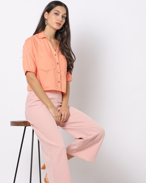 Buy Pink Trousers & Pants for Women by Fyre Rose Online