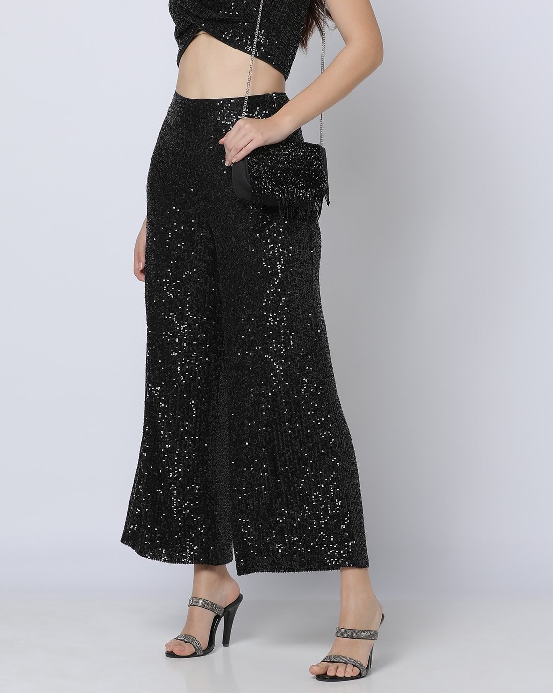 Buy online Purple Sequin Detailed Flared Palazzo from Skirts tapered pants   Palazzos for Women by Sera for 2749 at 21 off  2023 Limeroadcom