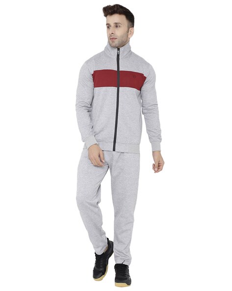 Grey and discount white tracksuit mens